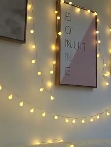 Lampu Hias Lebaran Tumblr Spherical Light String Warna Warm White 3 Meter