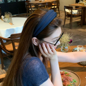 Korean Style Wide Brim Hairband Womens High Hairline Headband Facial Slimming Outdoor Wearable Fashionable Hair Accessory