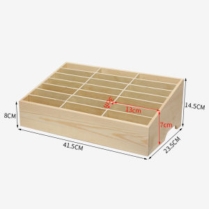 กล่องเก็บโทรศัพท์แบบมีช่องหลายช่องสำหรับใช้ในออฟฟิศและประชุม ทำจากไม้เนื้อนุ่ม กล่องเก็บของแบบเรียบง่ายสำหรับใช้ในชีวิตประจำวัน