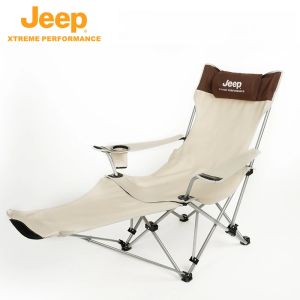 Jeep Outdoor Chair Portable Fishing Chairs Camping Stool Travel Picnic Garden Balcony Chaise Beach Lightweight Armchair