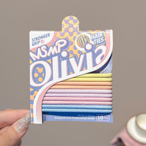 ยางรัดผมสีลูกกวาดสุดเก๋สำหรับผู้หญิง ยางยืดสูง ทนทาน ตกแต่งผมแบบมีหางม้า ยางยางยืดสำหรับเด็ก ยางรัดผมฤดูร้อน