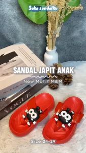 Sandal Jepit Anak Laki-Laki Motif M&M Keren Kualitas Import