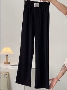 Korean style Elastic high waist wide leg pants loose casual sports pants women