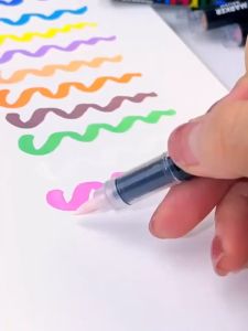 Straight Liquid Acrylic Marker 12/24/36/48 Colors Soft Head Student Art diy Hand-Painted Graffiti Pen
