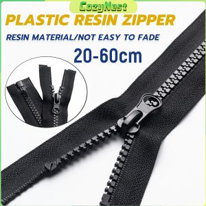 C.N Black Zipper For Jacket Hoodies Size 20cm to 60cm Apparel Zipper Plastic Resin Zipper 1Pc