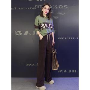 LIANGYILAILIN | Bộ Đồ Thể Thao Phong Cách Retro Cho Phụ Nữ Mùa Thu Đông
