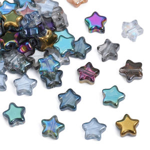 8มมลูกปัดแก้วรูปดาว 10ชิ้นให้ทำตุ้มหูสร้อยคอเครื่องประดับกำไล DIY