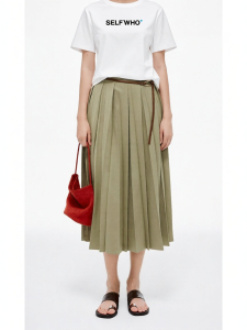 Comfortable Breathable Wool Acetate Blend Skirt