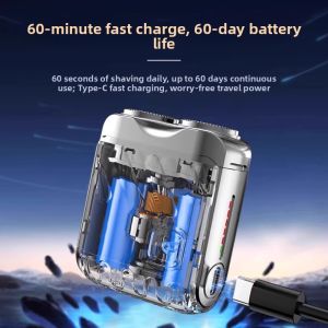 MONLEYTA | German Precision 2025 New Mens Electric Shaver Gift For Boyfriend No Black Dot Left Mini Portable Stainless Steel Blade