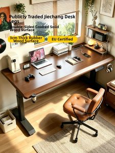 Electric Height Adjustable Wooden Desk