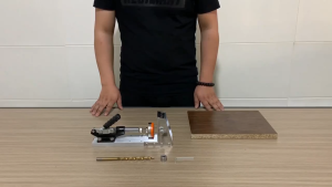 An LAN MALL【COD】Protable Pocket Hole Jig Kit Locator Jig Kit Aluminum Alloy 15 Degree Angle Oblique Hole Drilling Guide Positioner For Wood Working Step Drill Bit Woodworking Inclined Hole Puncher With Quick Clamping