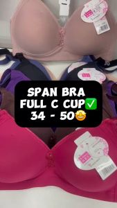 Baju Dalam Wanita Cotton Cup b/c 3 cangkuk Cup Penuh Tiada besi 36-46 #128