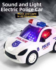Remote Control Transformable Police Car Robot With Lights and Sounds