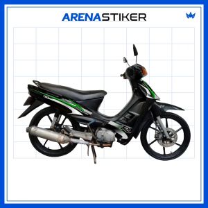 SH17c Sticker Shogun Kebo Stiker Striping Lis Suzuki Shogun Kebo 110 R Variasi Retro Design Racing Lz