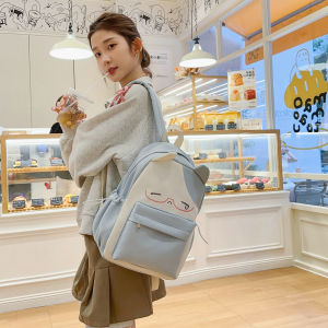 New 2025 Girls Backpack Lightweight Large Capacity Fresh Style Kindergarten School Bag Outdoor Travel Bag Square Zipper Closure