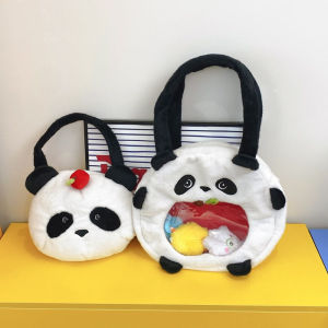 ZEEMIN cartoon panda PVC pain bag new plush cute shoulder bag super cute girl large capacity storage hand bag