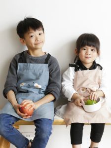 Thickened Kitchen Apron Parent-Child Style for Children Eating Drawing Anti-Dirty Apron Home Use Baby Kindergarten Polypropylene