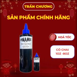 TBK mực xăm tattoo Dynamic - Mực xăm đen TBK chính hãng chai 8oz có bán chai mực chiết