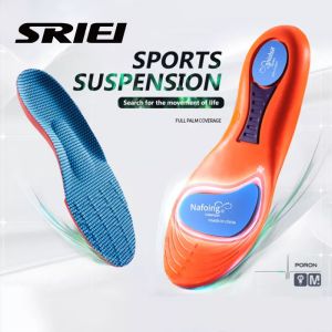 SRIEI 1Pair Sports Arch Orthopedic Insole For Shoes Sole Shock Absorption Breathable Cushion Running For Feet Man Women Arch Support Insole