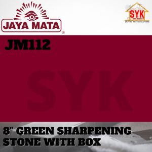 SYK Jaya Mata JM112 8" Green Knife Sharpening Stone Grit 500 Arkansas Stone Batu Pengasah Alat Pengasah Pisau Dapur