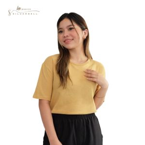HTP Basics Womens Round Neck Tee Plain Cotton | Silverbell