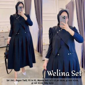 SALE welina set/setelan rok/setrok/setelan wanita/setelan muslim/baju muslim