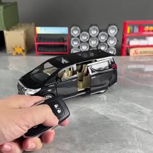 1:24 Key Control Version Toyota Alphard MPV Alloy Car Model Diecasts Metal Vehicles Car Model Sound and Light Childrens Toy Gift