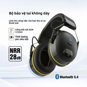 Tai Nghe Bảo Hộ Công Nghiệp Chống Ồn Bluetooth 5.4 Sạc Lại Được SNR 30dB Dành Cho Công Nhân Xây Dựng