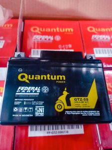 AKI KERING ASTRA GTZ5 S Aki Quantum Federal GTZ5S GTZ-5S KIT untuk Motor Beat Vario Scoopy Spacy