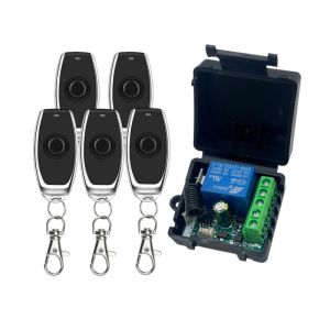 Công Tắc Điều Khiển Từ Xa Không Dây 433 MHz DC 12V 24V 1CH RF 10A Bộ Thu Rơle Và Bộ Phát 2CH Cho Khóa Điện Từ Cửa
