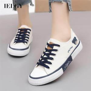 IELGY canvas shoes female students lace-up loafers