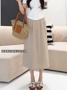 Pear Shapes Pants Summer Plus Size High Waist Crotch Covering Pants Skirt Fat Sister mm Loose Fashion Tape Cropped Casual Pants