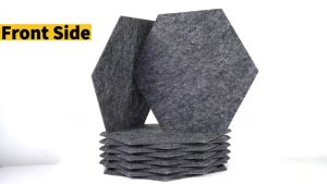 แผงโฟมอะคูสติก หกเหลี่ยม ขนาด 30x26x0.9 ซม 1/3/5pcs แผงอะคูสติกฉ 3D มีกาวในตัว สําหรับติดตกแต่งผนังบ้าน