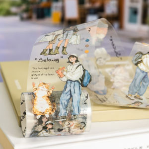 2 M/ม้วน Kawaii สมุดภาพสติกเกอร์ตัวอักษร Masking เทปตกแต่งไดอารี่อัลบั้มสุนทรียศาสตร์เครื่องเขียนขยะ Journal Supplies