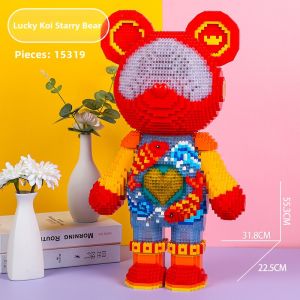 Challenging Large Size 3D Puzzle Blocks Mini Particle Assembly Living Room Decorations 1 Meter Super Large Violent Bear