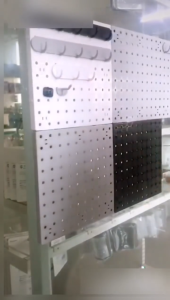 Plastic punch-free hole board storage rack rack dormitory storage office desk storage rack Wall Organizer System Small Peg Board Tool Storage White Pegboard for Garage Craft Room Workbench Kitchen Office