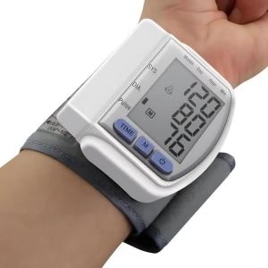 Wrist Blood Pressure Monitor Digital Display Pulse Rate Tonometer Automatic Sensor Wristband Contraction Tensiometer Health Care