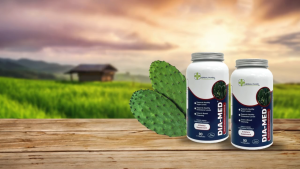 Herbal Pharm Dia‑Med Nopal Cactus 90 Capsules Support Healthy Blood Sugar Cholesterol Level Promote Digestion Assist Healthy Weight Management Supplement