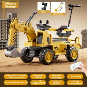 BASEBO | Remote Control Ride-on Excavator Toy for Children 1-6 years Large