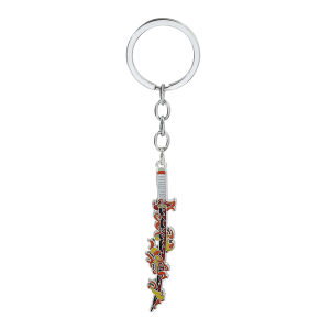 Bandai | 1pcs Anime Pendant Keychain Flame Pillar Rengoku Kyojuro Sword Charm Fan Merchandise Cosplay Gift