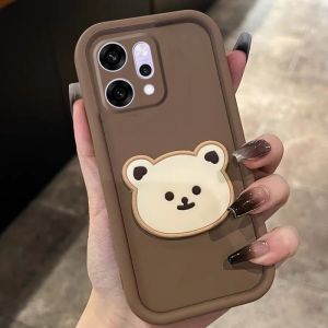 New Casing OPPO Reno14 F Reno14 Pro Reno 14 F Pro 5G Ins Cute Cartoon Fashion Bear Phone Case All-inclusive Anti-fall Shockproof Soft Back Cover 2025