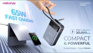 ADVAN Powerbank PB6520 20000 mAh Fast Charging 65W Type-C Quick Charge Power Bank