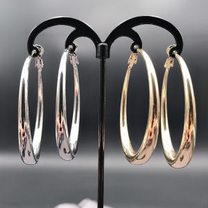 S925 Sterling Silver Large Hoop Earrings with Thick Edges Simple round Design Fashionable And Elegant Trendy Jewelry for Women