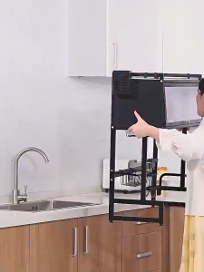 Double-Layer Kitchen Sink Storage Rack Dustproof Cupboard Storage Tableware Storage Drain Rack