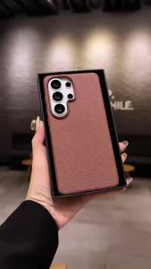 Luxury Tech Fabric Magnetic Phone Case For Samsung Galaxy S26 S24 S25 Plus S23 S22 S26 Ultra For Magsafe Wireless Charging Cover
