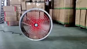 Axial Fan 12in Industrial Workshop Kitchen Warehouse Ventilation Strong Smoke Exhaust Pipe Low Noise Low Energy Consumption Park Fan All Copper Movement Air Flow Machine