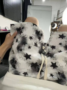 Quần Short Nam Mùa Hè Phong Cách Đường Phố Màu Trắng Thắt Nút Năm Ngôi Sao Quần Thể Thao Cổ Điển Mỹ Quần Dài Năm Điểm