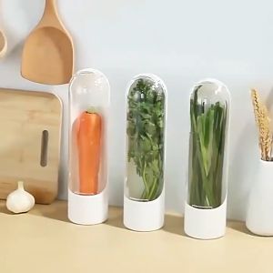 ถ้วยสมุนไพรสด กล่องถนอมผัก ที่เก็บผัก ประหยัดเนื้อที่ในตู้เย็น เก็บผักสด ป้องกันแรงดันช่วยถนอมให้ผักสดนานกว่าเดิม ไม่ทำให้ผักช้ำ