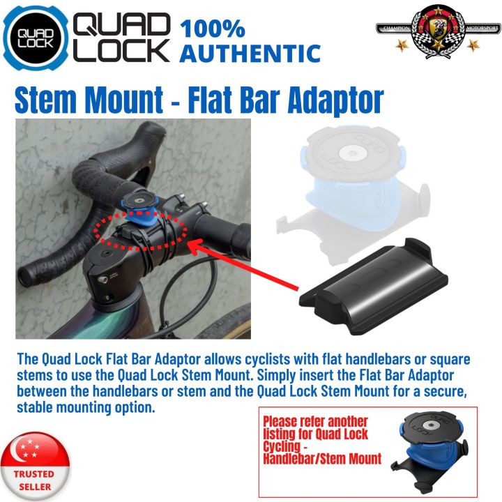 Quad Lock Flat Bar Adaptor for Cycling Stem Mount