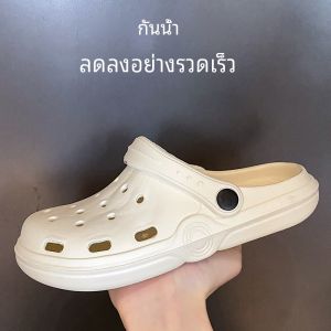 รองเท้าแตะแบบสวมหัวสำหรับผู้หญิง รองเท้าแตะชายหาดกันลื่น ทรงหนา รองเท้าแตะสำหรับใส่ในบ้าน รองเท้าแตะสำหรับเดินเล่นกลางแจ้ง รองเท้าแตะ EVA สวมใส่สบาย